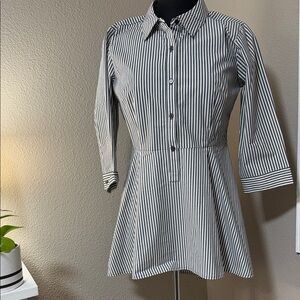 Striped Button-Up Blouse